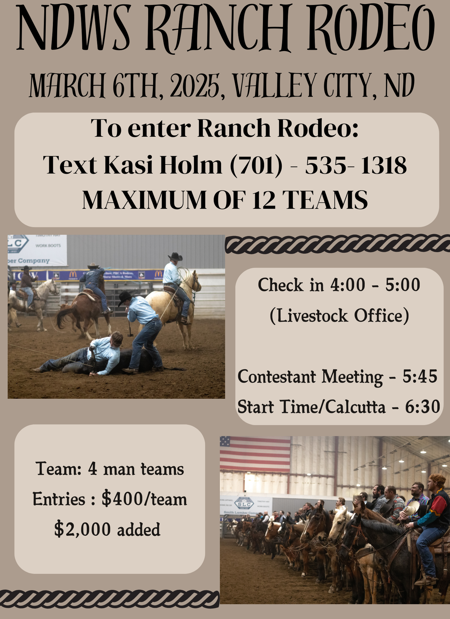 88th NDWS Ranch Rodeo Poster