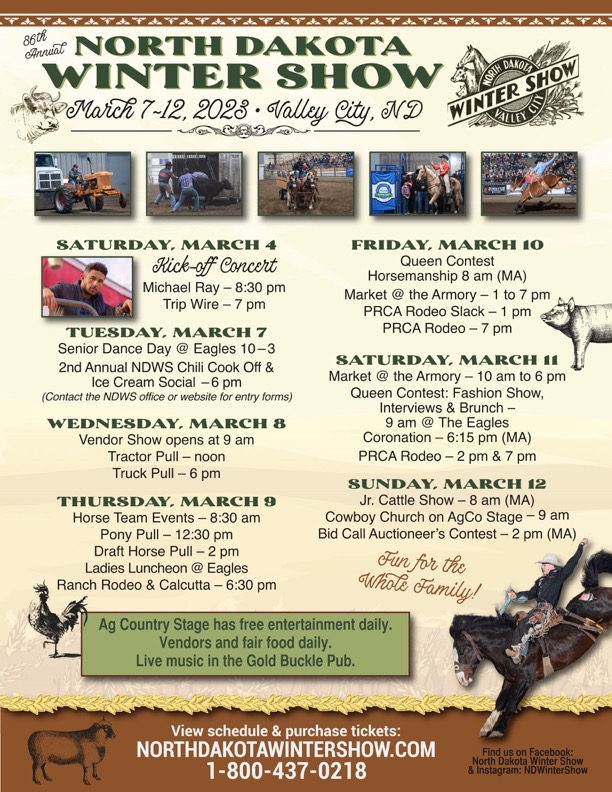 Winter Show Schedule of Events